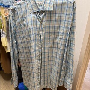 Men's Blue Plaid Shirt